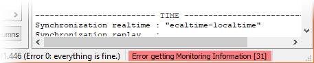 Error getting Monitoring Information